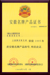 2005年安徽省名牌产品